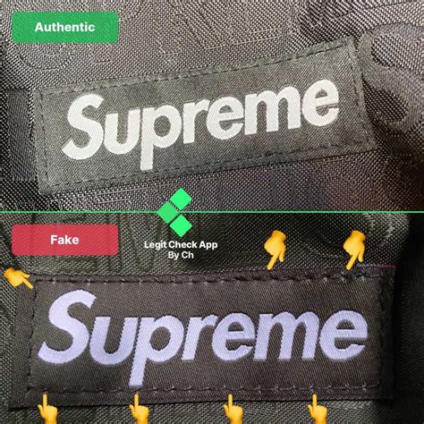 real supreme bag tag vs fake|genuine supreme vs false.